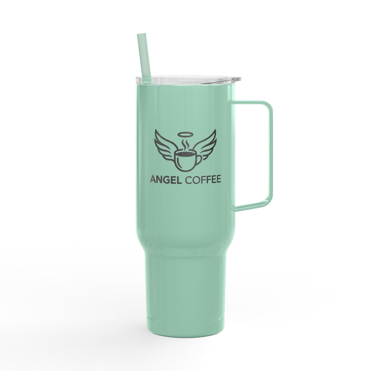 Teal Angel Coffee 40oz Insulated Tumbler with Lid