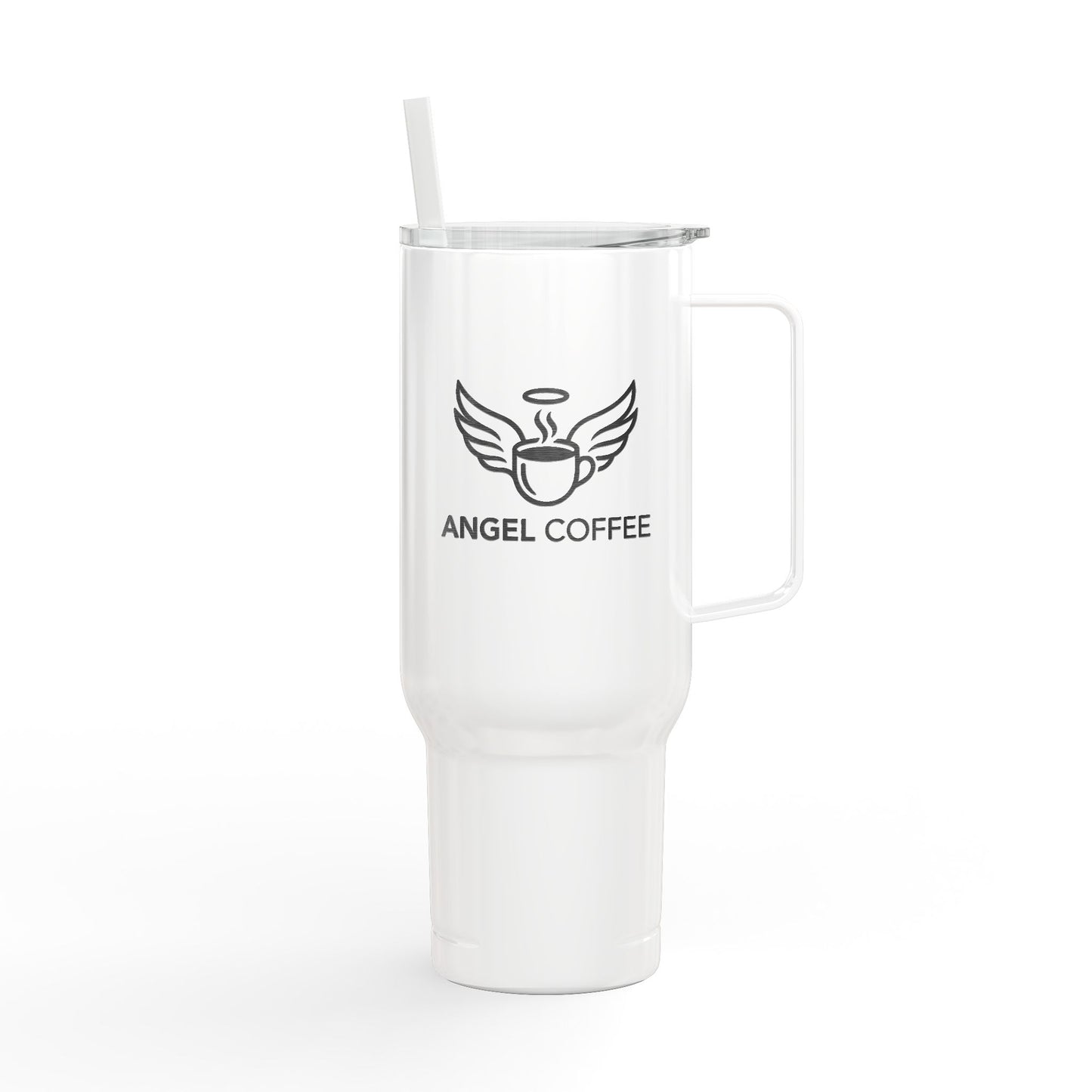 White Angel Coffee 40oz Insulated Tumbler with Lid