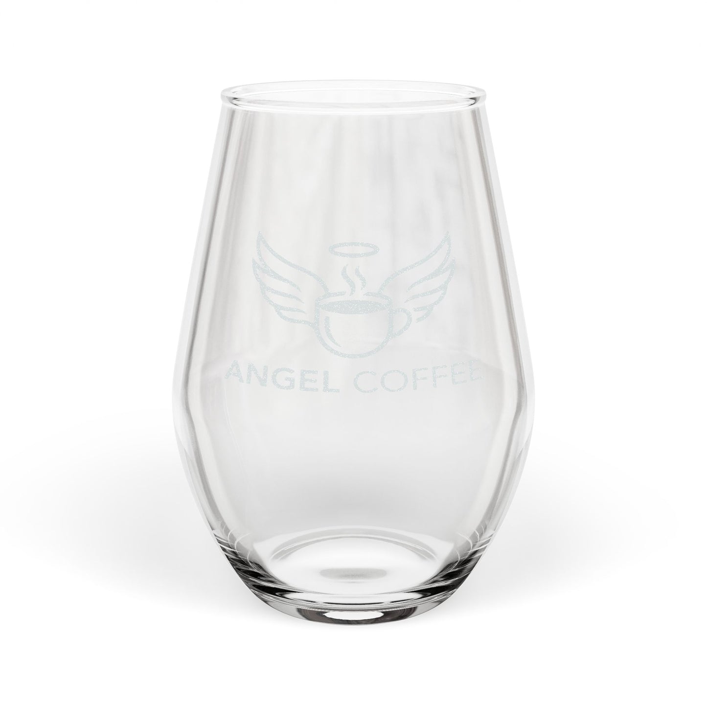 Angel Coffee Stemless 11.5oz Engraved Glass