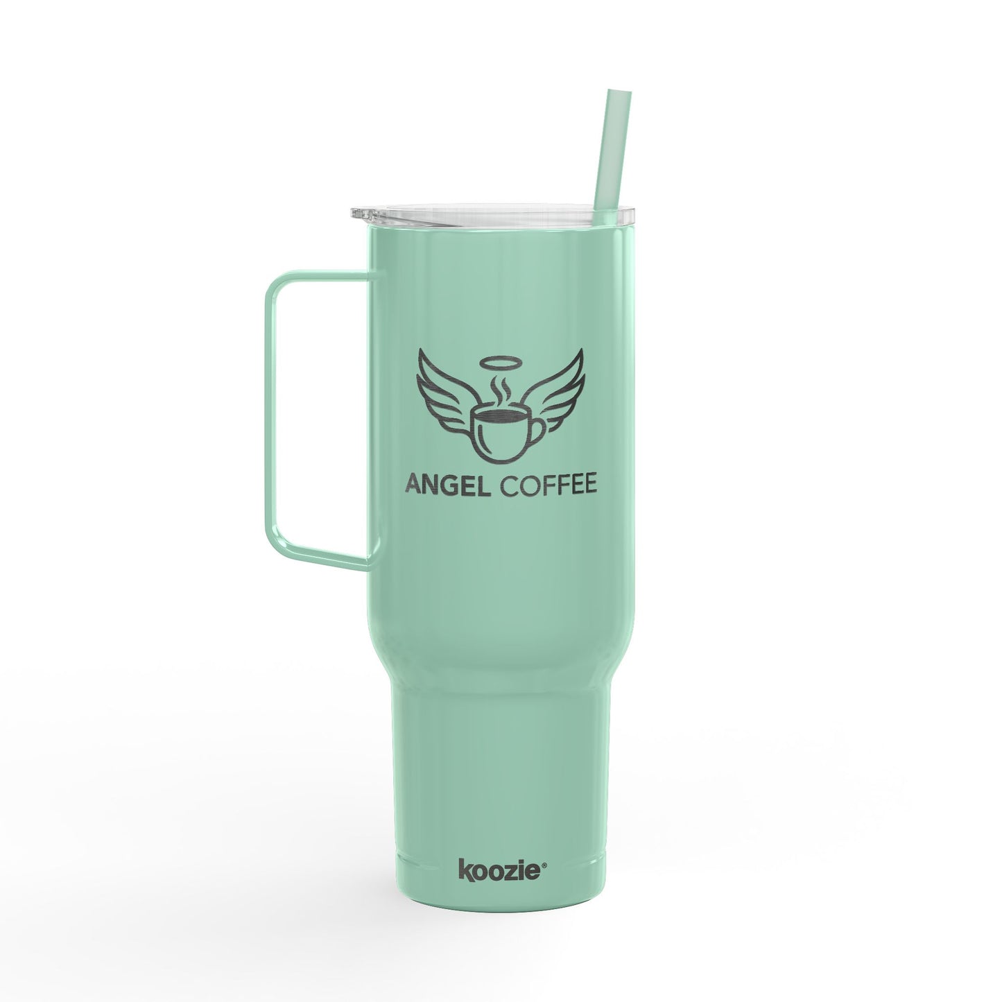 Teal Angel Coffee 40oz Insulated Tumbler with Lid