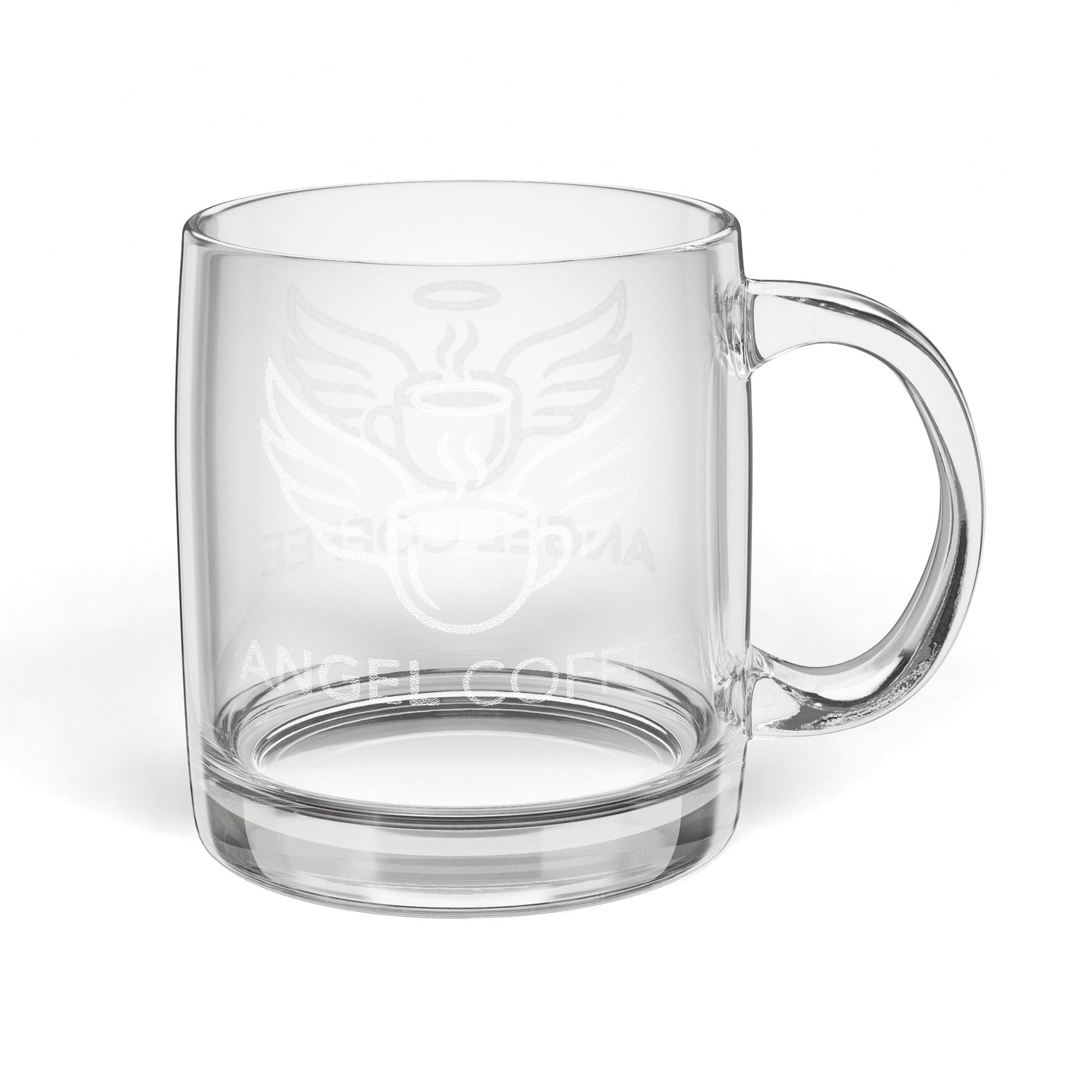 Angel Coffee 12.25 oz Engraved Glass Mug