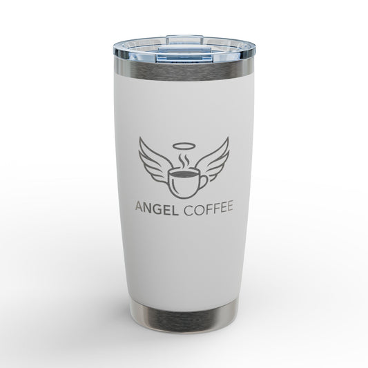 White Angel Coffee 20oz Engraved Stainless Travel Cup Tumbler