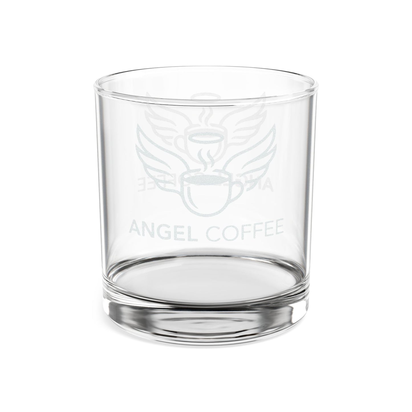 Angel Coffee Glass 10.5oz Engraved Glass Cup