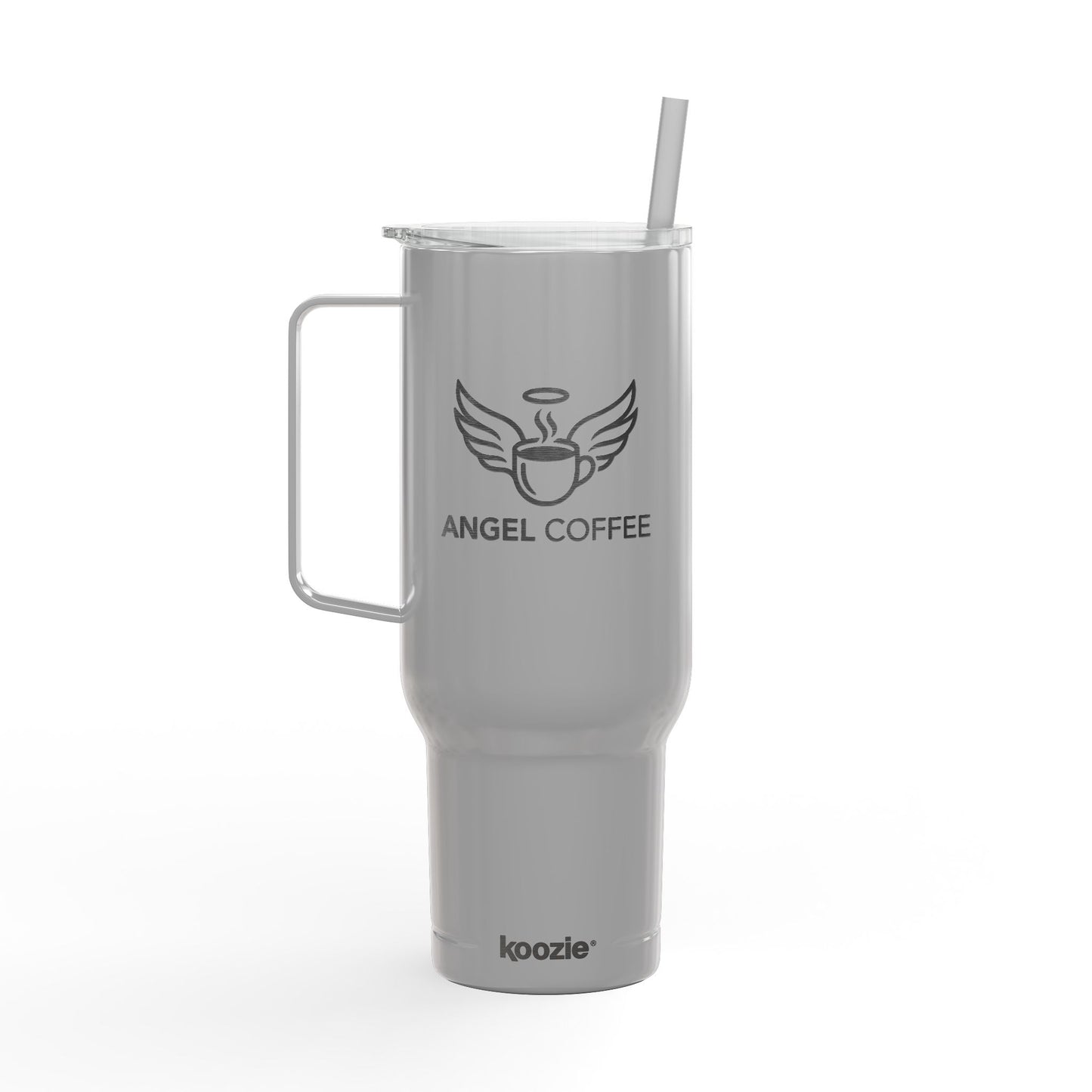 Gray Angel Coffee 40oz Insulated Tumbler with Lid