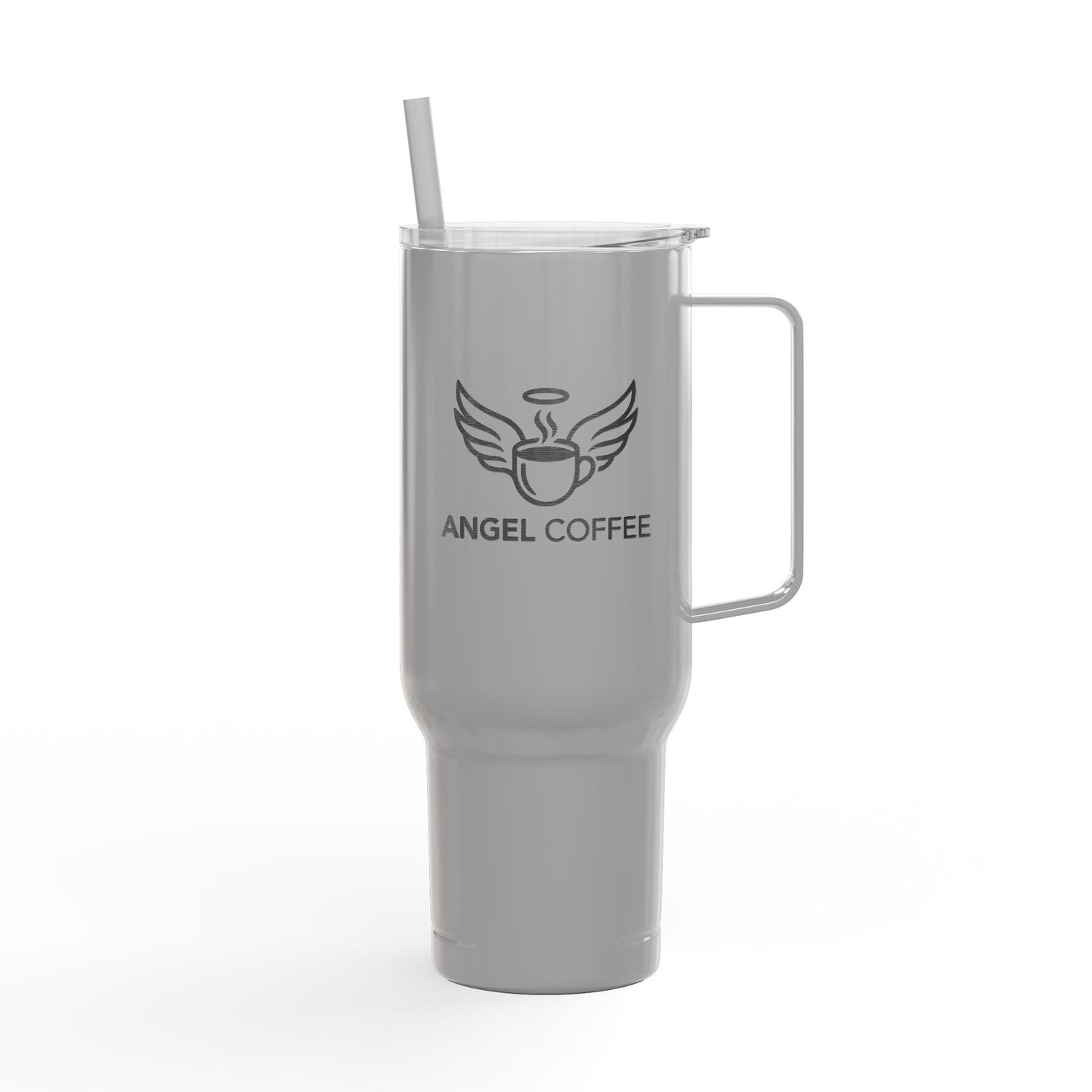 Gray Angel Coffee 40oz Insulated Tumbler with Lid